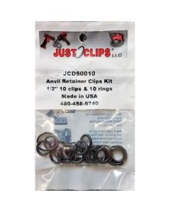 5 Pack Just Clips 250-5 1/4" Anvil Retainer Clip Refill Pack 2505
