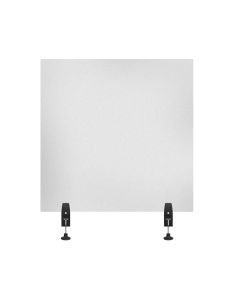 LUXDIVCL-3030F image(0) - Acrylic Sneeze Guard Desk Divider - 30" x 30" Clam