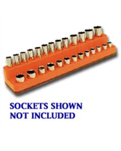 Mechanics Time Saver 1/4 Drive Magnetic Socket Holder Deep Organizer MTS Green 