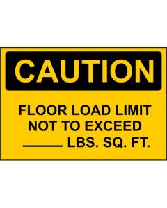 CSUCU8375289 image(0) - Floor Load Limit Sign
