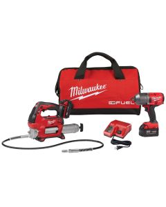 MLW2767-22GG image(0) - M18 FUEL 1/2" High Torque Impact Wrench w/ Grease Gun Kit