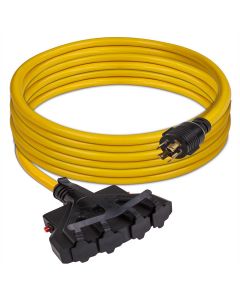 FRG1120 - Power Cord L14-30P to 4x5-20R 25ft Extension 10 AWG with Circuit Breakers and Storage Strap