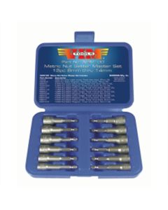 VIMNSM100 image(0) - 12 Piece Metric Power Drive Nut Setter Set with Magnetic and Hollow Point Drivers