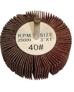 TMRMI516 image(0) - Flap Wheel 3" x 1" x 1/4" - 40 Grit