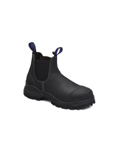 BLU990-100 image(0) - Steel Toe Slip-On Elastic Side Boots w/ Kick Guard, Black