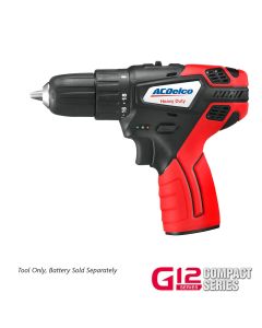 ACDARD12119T image(0) - ACDelco ARD12119T G12 Series 12V Cordless Li-ion 3/8" 265 In-lbs. Compact Drill Driver - Bare Tool Only