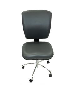 LDS1010538 - Dental Lab Chair, Vinyl Back Dark Grey Seat