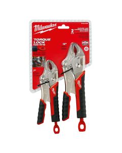 MLW48-22-3402 image(0) - 2-PC TORQUE LOCK CURVED JAW LOCKING PLIERS DURABLE GRIP SET
