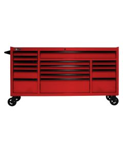 HOMRD04072160 image(0) - 72 in. RS PRO 16-Drawer Roller Cabinet with 24 in. Depth, Red