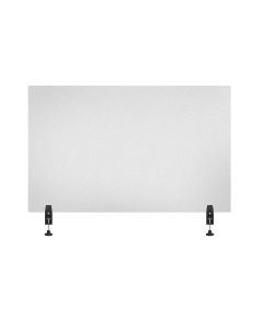 LUXDIVCL-4830F image(0) - Acrylic Sneeze Guard Desk Divider - 48" x 30" Clam