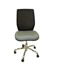 LDS1010534 - Dental Lab Chair, Plastic Back Light Grey Seat