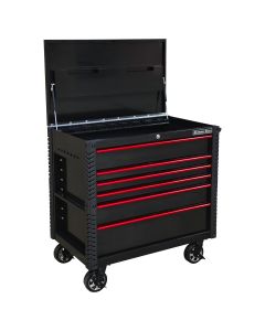 EXTEX4106TCBKRD - 41 in. 6-Drawer Tool Cart w/Bumpers, Black w/Red-D