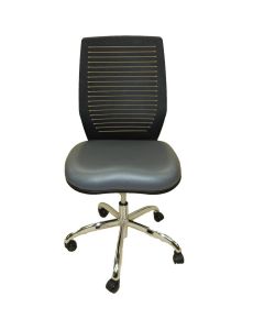 LDS1010535 - Dental Lab Chair, Plastic Back Dark Grey Seat