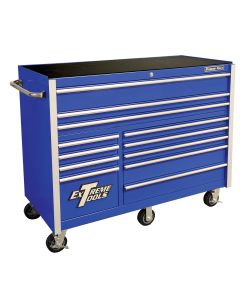 EXTRX552512RCBL image(0) - Extreme Tools 55" 12-Drawer Roller Cabinet, Blue