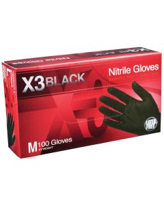 AMXBX344100 image(0) - M X3 Powder Free, Textured, Black Nitrile