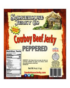 THS689107-960129 image(0) - 4oz Cowboy Cut Peppered Beef Jerky