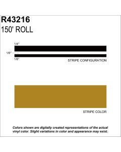 SHR43216 image(0) - MS, 1/2" X 150'; Gold Metallic