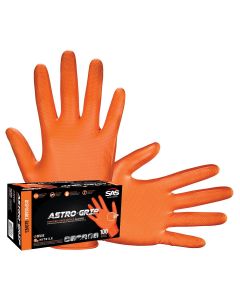 Box of 100 Astro-Grip Dual-Sided Scale Grip Latex-Free Disp. Gloves, L