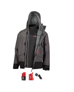 MLW203RN-21M image(0) - M12 3-In-1 Heated Axis Jacket Kit Gray Rainshell