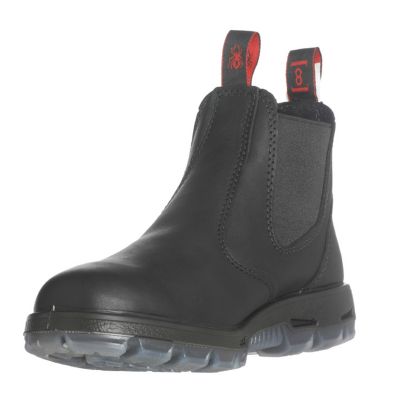 Redback Boots Black Slip-On Steel Toe 